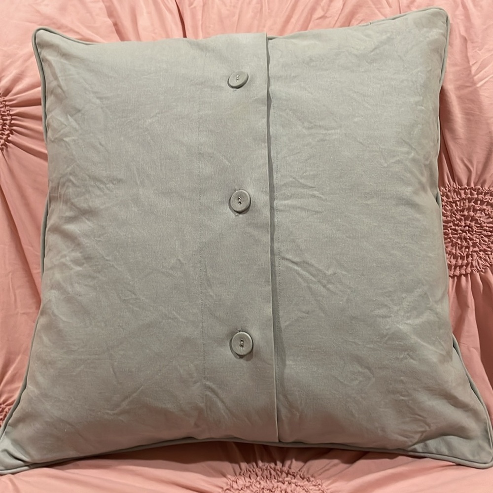 IKEA Floral Embroidered Decorative Bird Throw Pillow - Picture 4 of 9